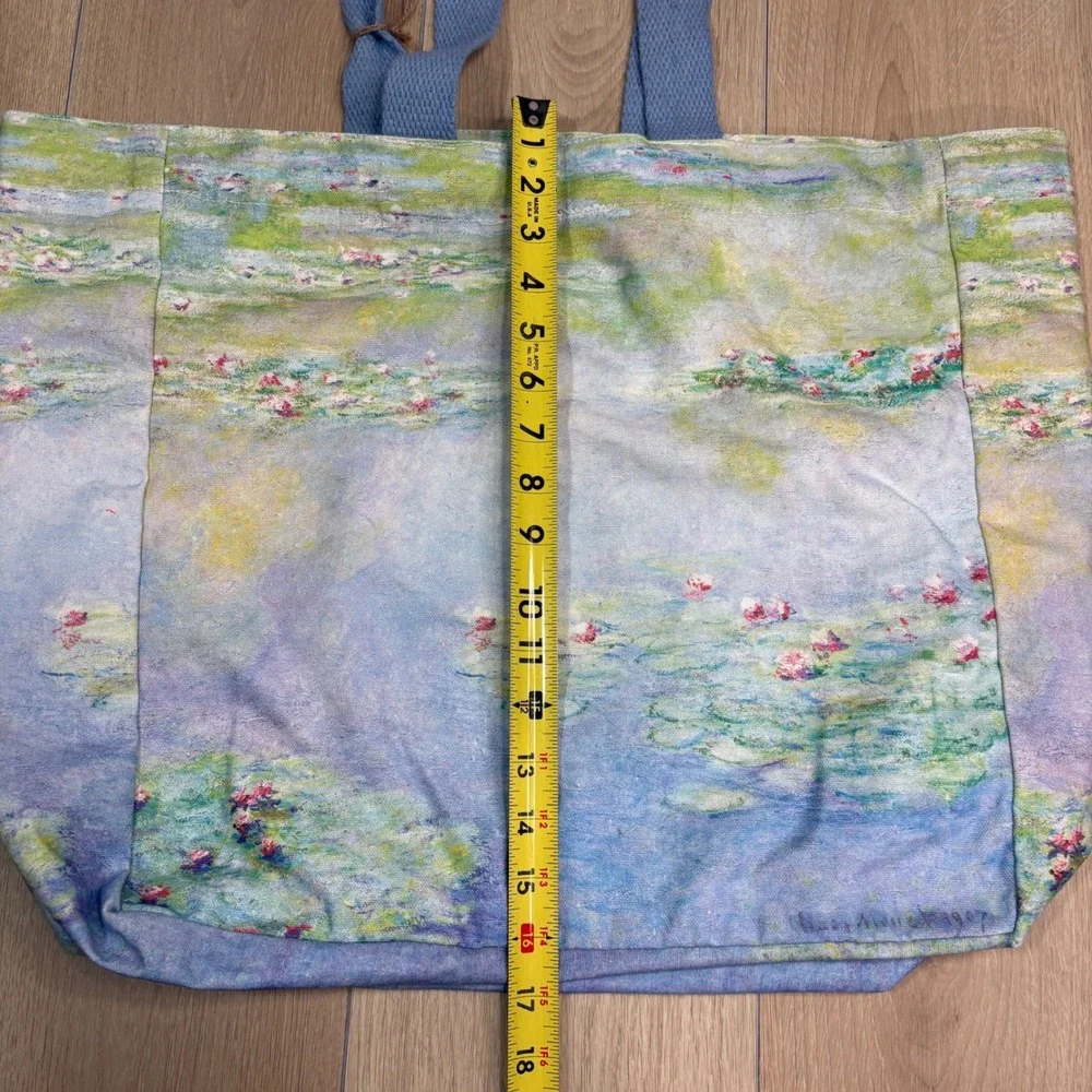 MFA Boston Claude Monet Water Lilies Canvas Tote Bag Art Museum NWT 22x16 Cotton
